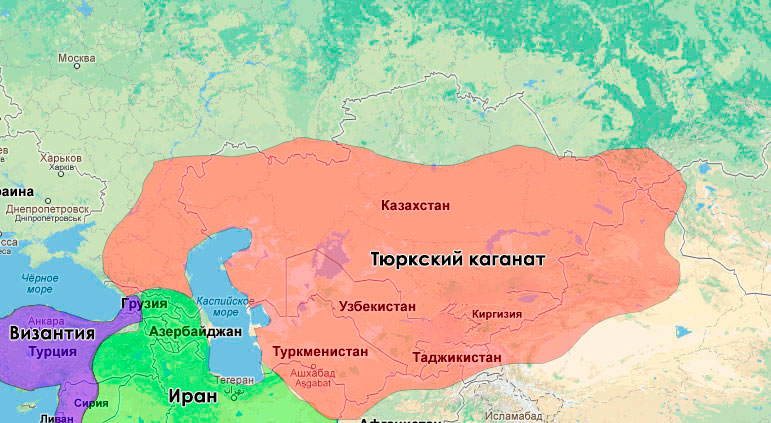 Карта древнего казахстана с племенами